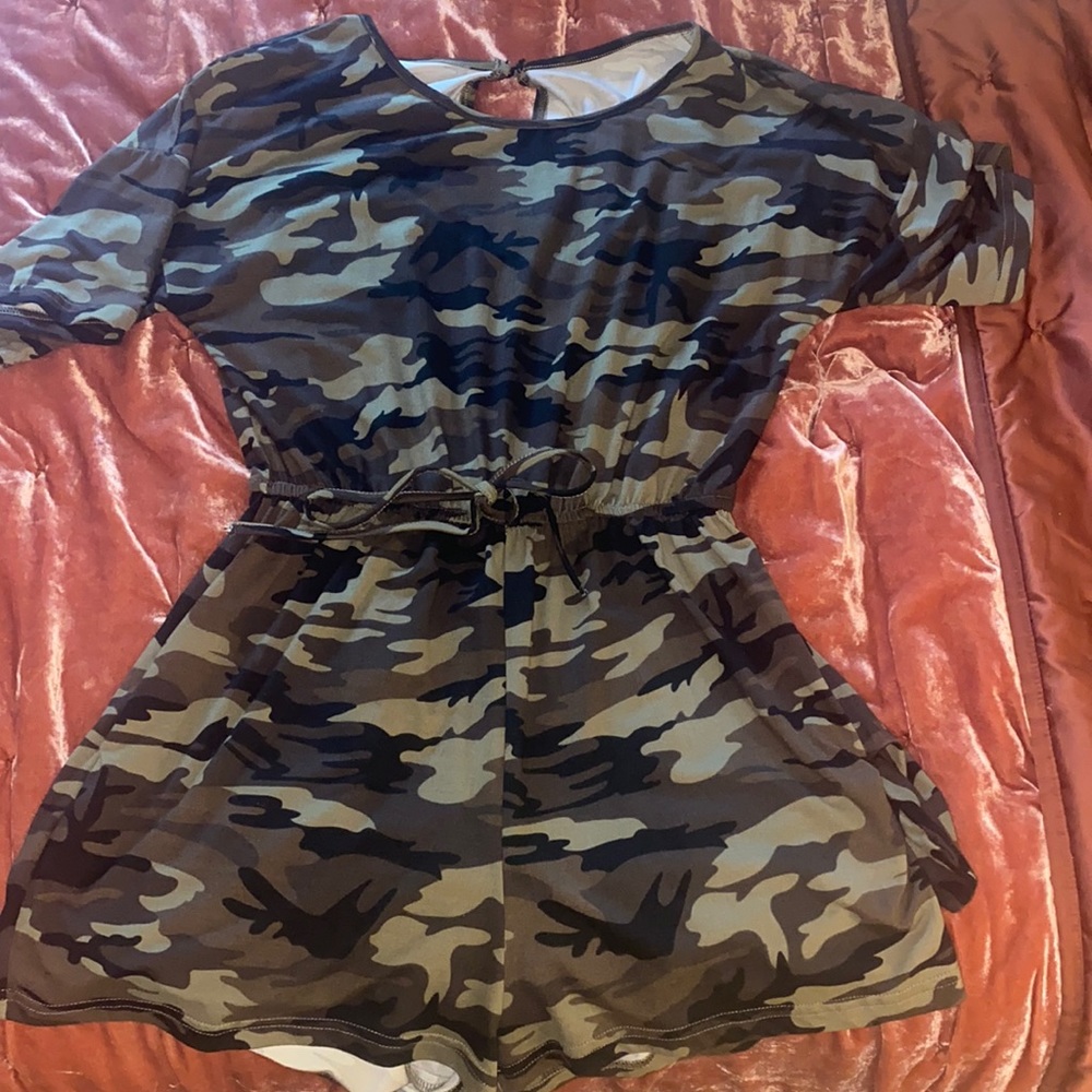 SHEIN camo romper size medium